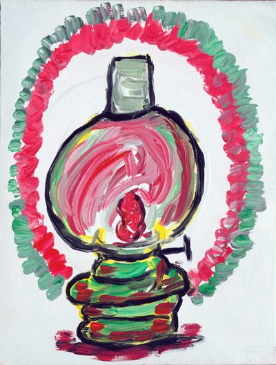 Rotes Lichtlampe von Ando Gilardi