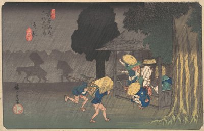Suhara, aus Die neunundsechzig Stationen des Kisokaido von Ando Hiroshige