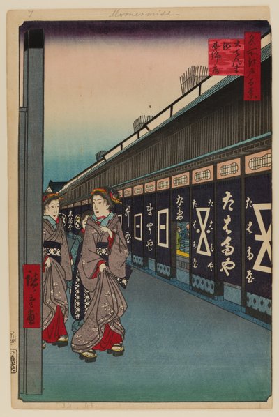 Baumwollwarenstraße, Odenma-cho von Ando or Utagawa Hiroshige