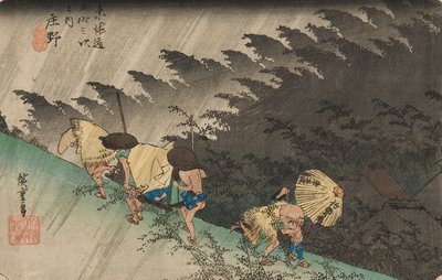 Starkregen in Shōno von Ando or Utagawa Hiroshige