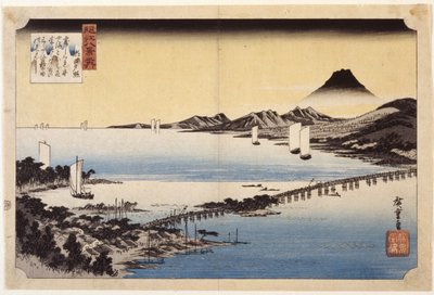 Abendrot bei Seta von Ando or Utagawa Hiroshige