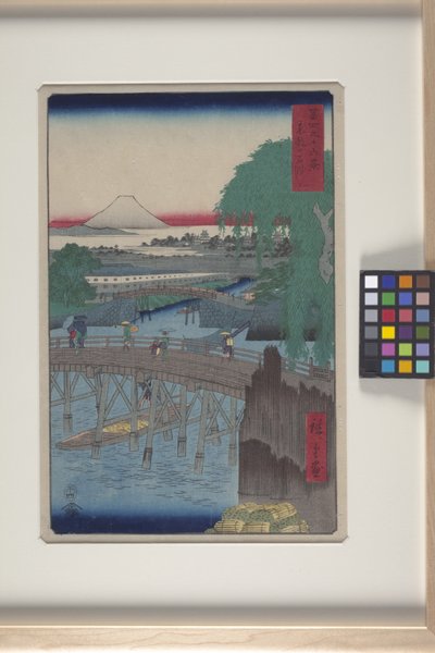Ichikoku-Brücke in der östlichen Hauptstadt von Ando or Utagawa Hiroshige