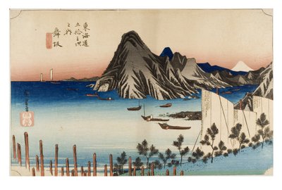 Maisaka: Blick auf Imagiri aus der Serie Die dreiundfünfzig Stationen des Tokaido, um 1831-1834 von Ando or Utagawa Hiroshige