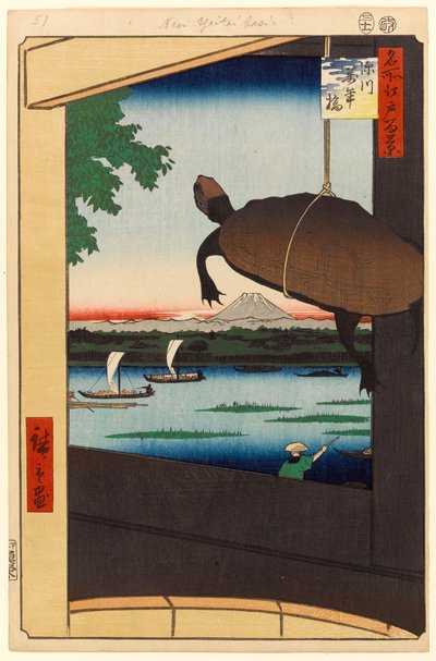 Mannen-Brücke, Fukagawa von Ando or Utagawa Hiroshige
