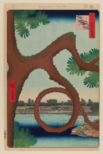 Mondkiefer, Ueno von Ando or Utagawa Hiroshige