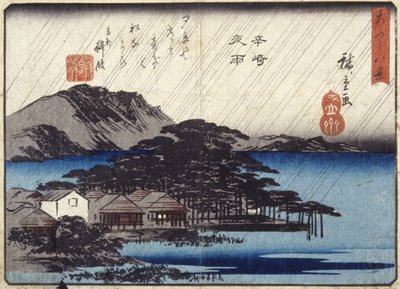 Nachtregen bei Karasaki von Ando or Utagawa Hiroshige