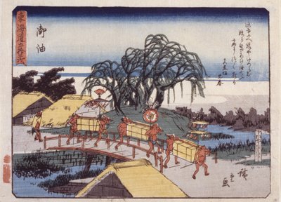 Station 36, Goyu; Kyoka Tokaido Serie von Ando or Utagawa Hiroshige