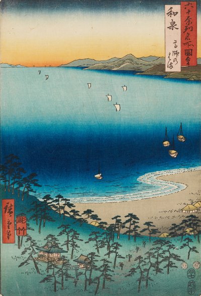Der Strand von Takashi in der Provinz Izumi von Ando or Utagawa Hiroshige