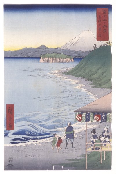 Der Sieben-Ri-Strand in der Provinz Sagami von Ando or Utagawa Hiroshige