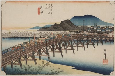 Yahagi-Brücke von Ando or Utagawa Hiroshige