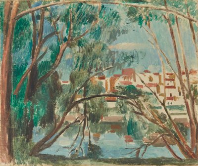 Ufer der Seine bei Carrières-sur-Seine von Andre Derain