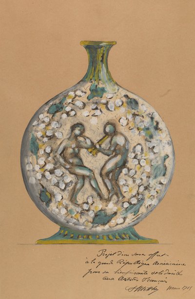 Vase mit tanzenden Figuren von André Metthey