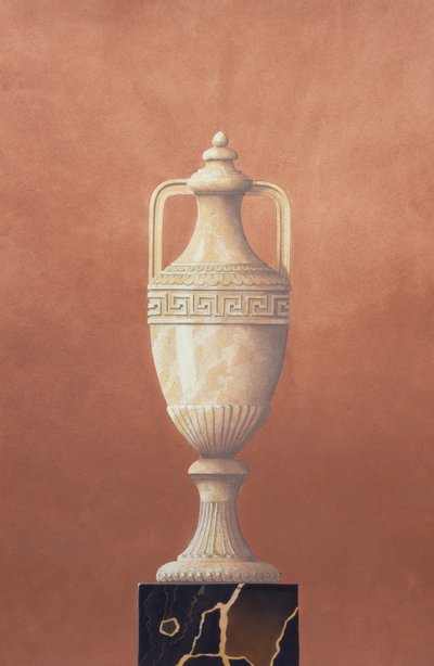 Weiße Marmor-Amphore von Andras Kaldor