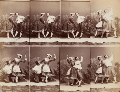 Eugénie Schlosser und Coralli, 1863 von Andre Adolphe Eugene Disderi