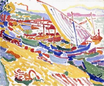 Boote im Hafen von Collioure von Andre Derain