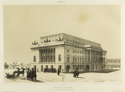 Das Alexandrinsky-Theater in Sankt Petersburg, um 1840 von Andre Durand