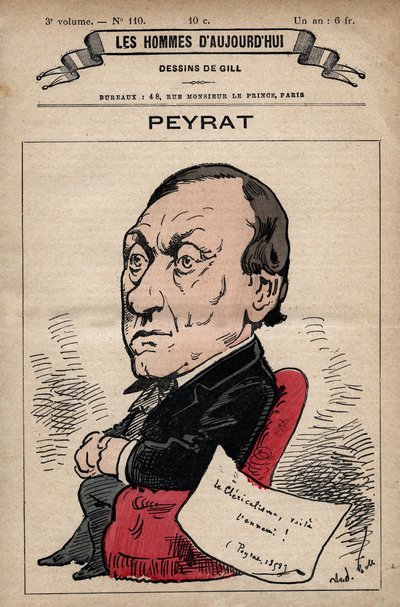 Karikatur von Alphonse Peyrat (1812-1890) englischer Journalist aus 
