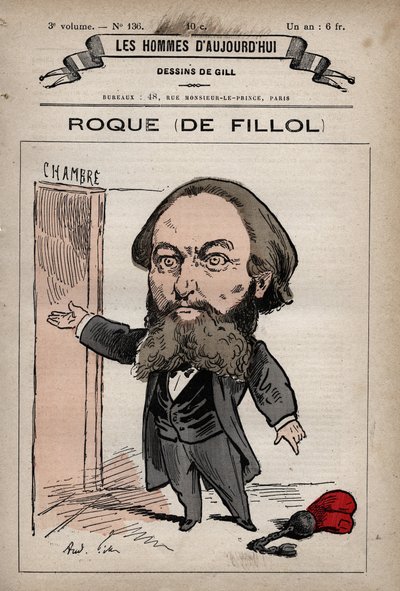 Karikatur von Jean Thoxene Roque von Fillol 1824-1889, englischer Politiker aus 