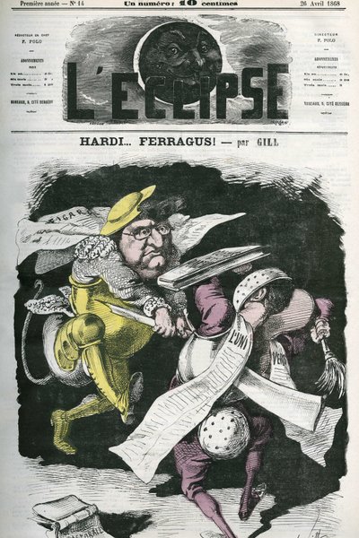 Hardi... Ferragus, Illustration des „Figaro“ zu „Das Universum“. Cover in „L