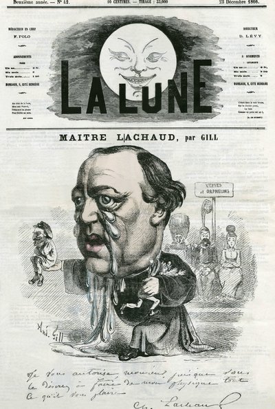 Porträt von Maitre Charles Lachaud (1817-1882), französischer Anwalt von Andre Gill
