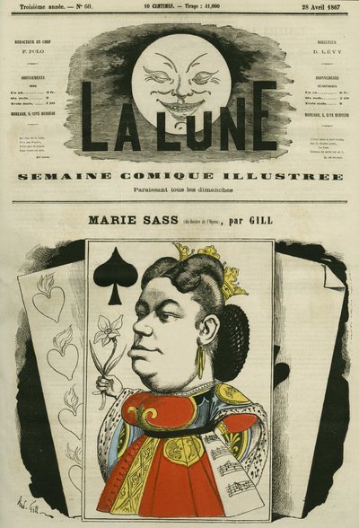 Porträt von Marie Sass, Sängerin am Operntheater von Andre Gill