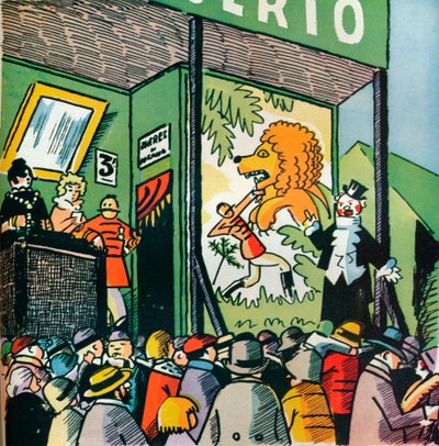 Illustration von André Hellé aus Fables de la Fontaine, 1922, 1929 von Andre Helle