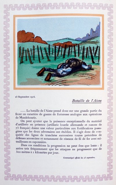 Die Schlacht an der Aisne, 25. September 1914, 1919 von Andre Helle