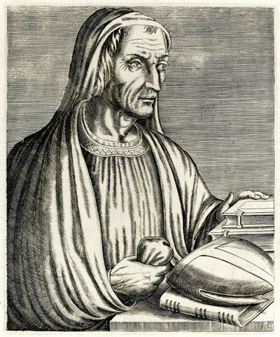 Gregor von Tours, aus „Wahre Porträts“ von André Thévet, veröffentlicht 1594 von Andre Thevet