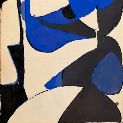 Abstrakte blau-schwarze Formen von André Viana