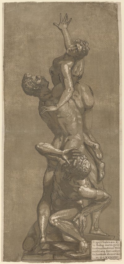 Der Raub der Sabinerinnen von Andrea Andreani after Giovanni Bologna
