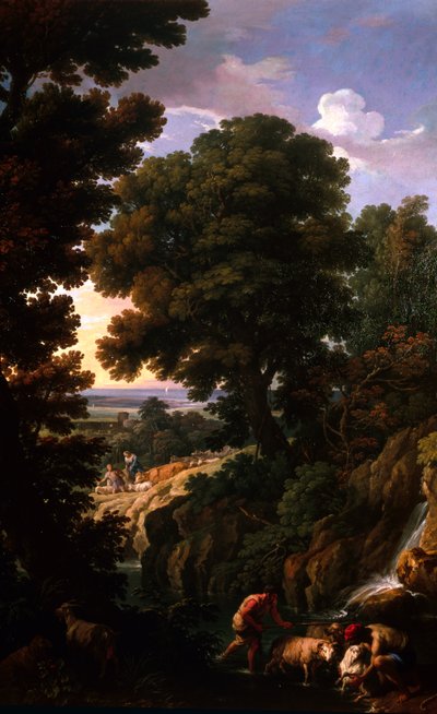 Landschaft mit Hirten, ca. 1730 von Andrea Locatelli