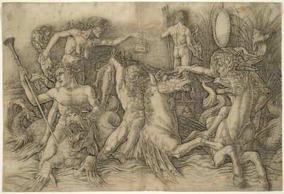 Schlacht der Meeresgötter, linke Hälfte eines Frieses von Andrea Mantegna
