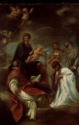 Skizze für das Fresko des Collegio Romano von Andrea Sacchi