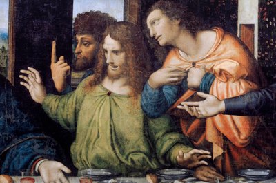 Abtei (Abdij van Tongerlo). Das letzte Abendmahl. 1506-1507. (Detail) von Andrea Solario