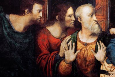 Abtei (Abdij van Tongerlo). Das letzte Abendmahl. 1506-1507. (Detail) von Andrea Solario