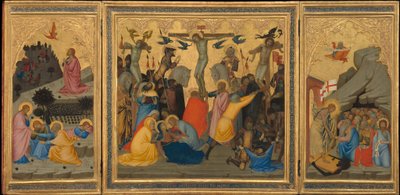Szenen aus der Passion Christi: Die Agonie im Garten, die Kreuzigung..., 1380er von Andrea Vanni