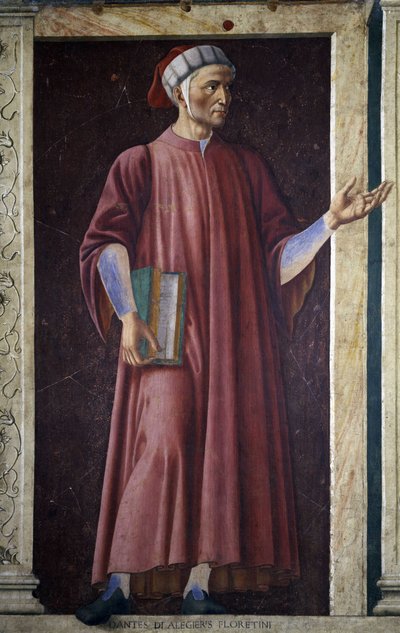 Dante Alighieri aus der Villa Carducci Serie berühmter Männer und Frauen von Andrea del Castagno