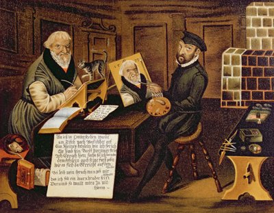 Der Künstler bei der Arbeit, Hans Sachs malend von Andreas Herneyssen