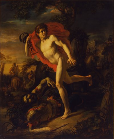 Die heldenhafte Tat eines jungen Mannes in Kiew im Jahr 968, 1810 von Andrei Ivanovich Ivanov