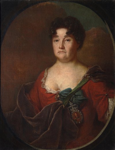 Porträt der Gräfin Anastasia Petrovna Golitsyna 1665-1729, geb. Prozorovskaya, 1728 von Andrei Matveyevich Matveyev