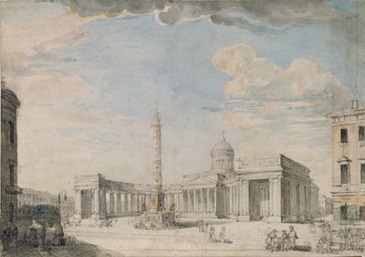 Die Kasaner Kathedrale in Sankt Petersburg, ca. 1800 von Andrei Nikiforovich Voronikhin