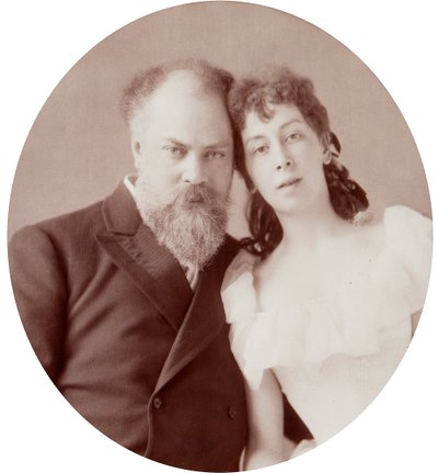 Konstantin Makovsky, russischer Künstler, mit seiner Frau, 1880er von Andrei Osipovich Karelin
