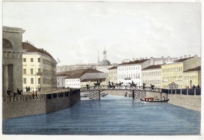Die Bolshoi-Koniushennyi-Brücke in Sankt Petersburg von Andrei Yefimovich Martynov