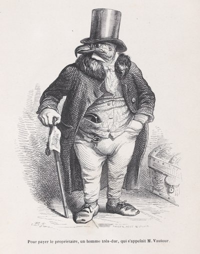 Um den Vermieter zu bezahlen, einen sehr harten Mann, dessen Name M. Vautour war, aus Szenen aus t..., ca. 1837-47 von Andrew Best Leloir