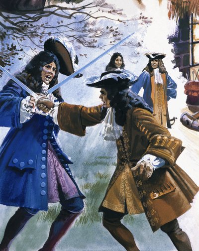 Der Earl of Stafford kurz vor einem Duell von Andrew Howat