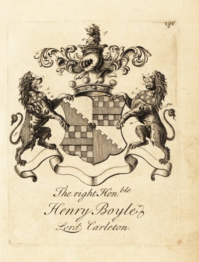 Wappen des hochverehrten Henry Boyle, Lord Carleton von Andrew Johnston