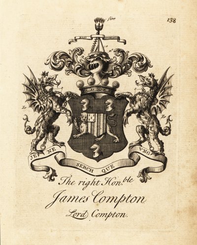 Wappen des hochverehrten James Compton, Lord Compton, 5. Earl of Northampton von Andrew Johnston