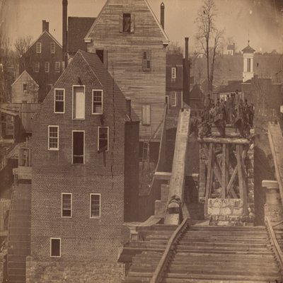 Das Ende der Brücke nach Burnsides Angriff, Fredericksburg, Virginia von Andrew Joseph Russell