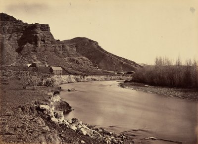 Tafel 35. Echo City, Blick auf den Weber River, 1869 von Andrew Joseph Russell