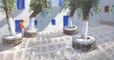 Vier Bäume, Mykonos Stadt von Andrew Macara